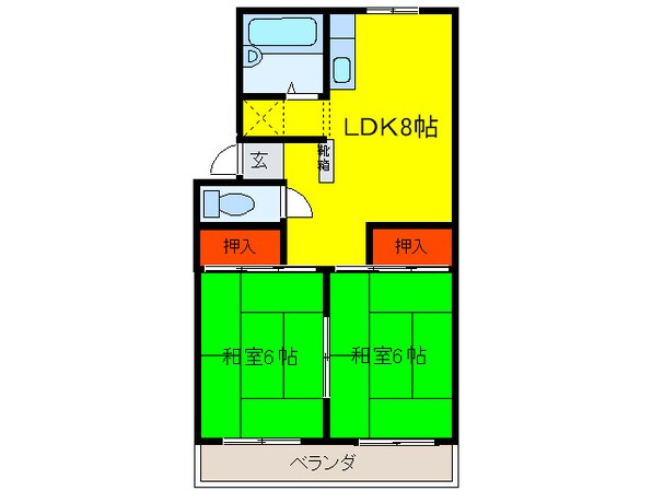 プレジ－ル鹿野の物件間取画像